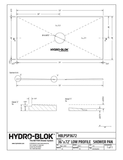 Hydro-Blok Low-Profile Shower Pan