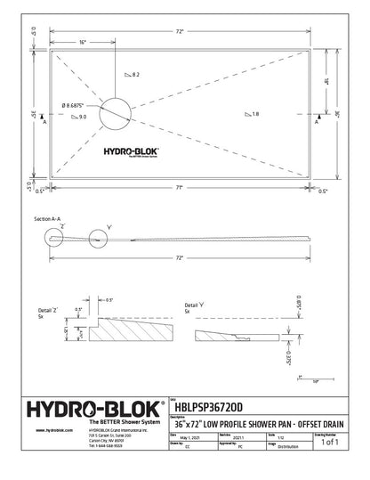 Hydro-Blok Low-Profile Shower Pan