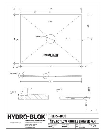 Hydro-Blok Low-Profile Shower Pan