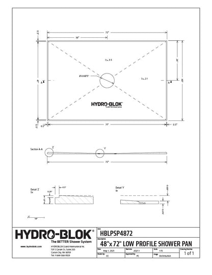 Hydro-Blok Low-Profile Shower Pan