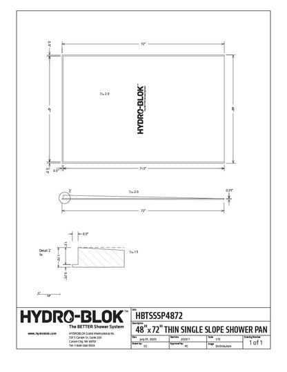 Hydro-Blok Single Slope Shower Pans