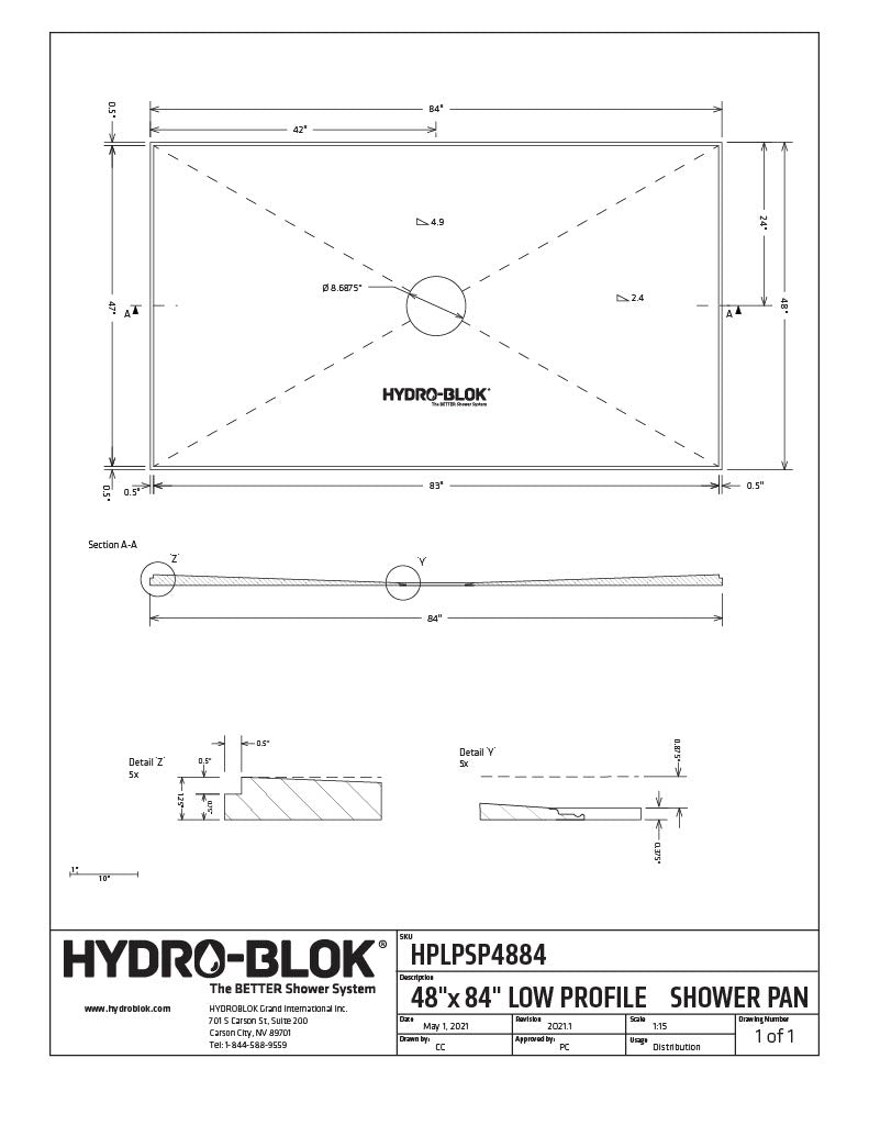 Hydro-Blok Low-Profile Shower Pan