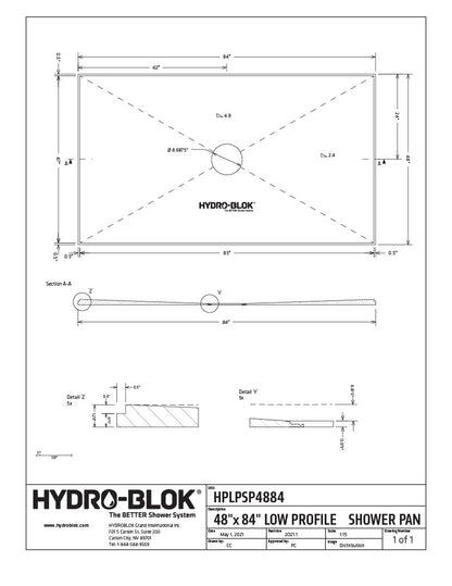 Hydro-Blok Low-Profile Shower Pan