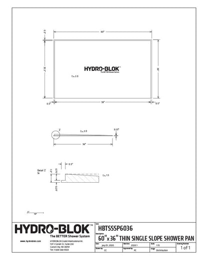 Hydro-Blok Single Slope Shower Pans