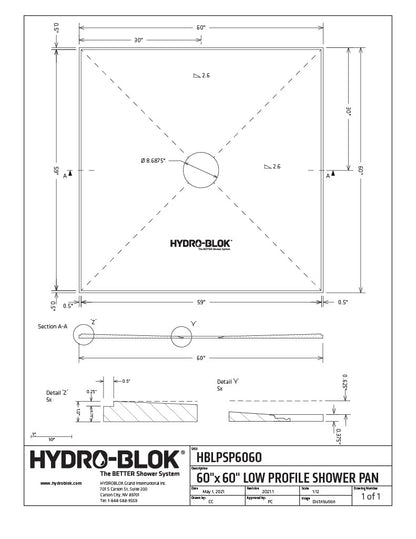 Hydro-Blok Low-Profile Shower Pan