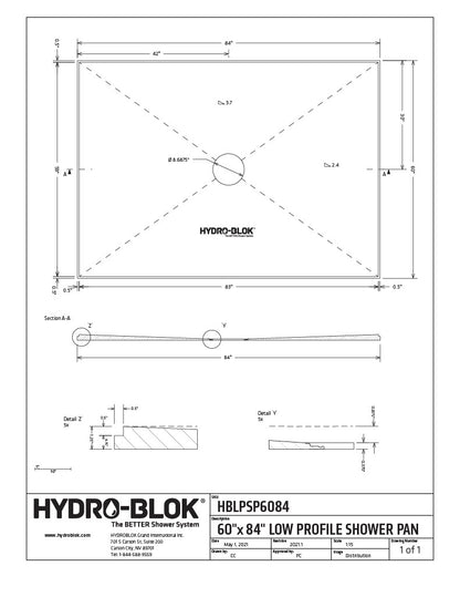 Hydro-Blok Low-Profile Shower Pan