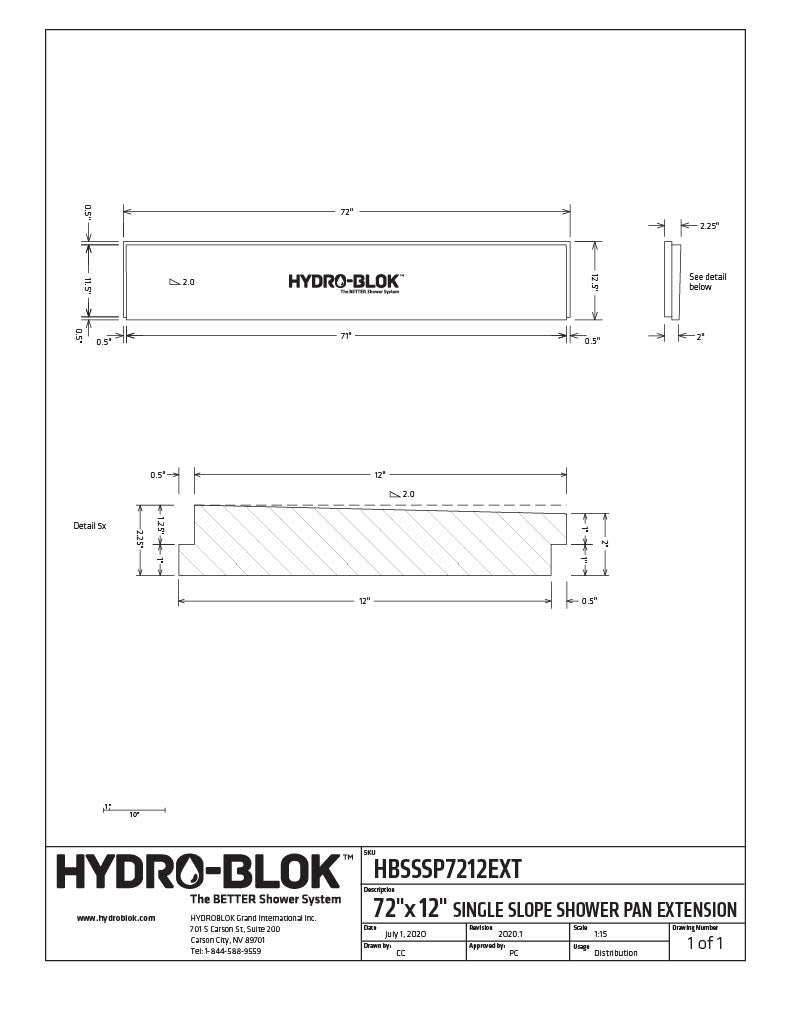 Hydro-Blok Single Slope Shower Pans